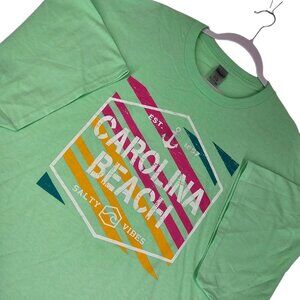 Carolina Beach North Carolina tee tshirt short sleeve 4x green seafoam NWOT
